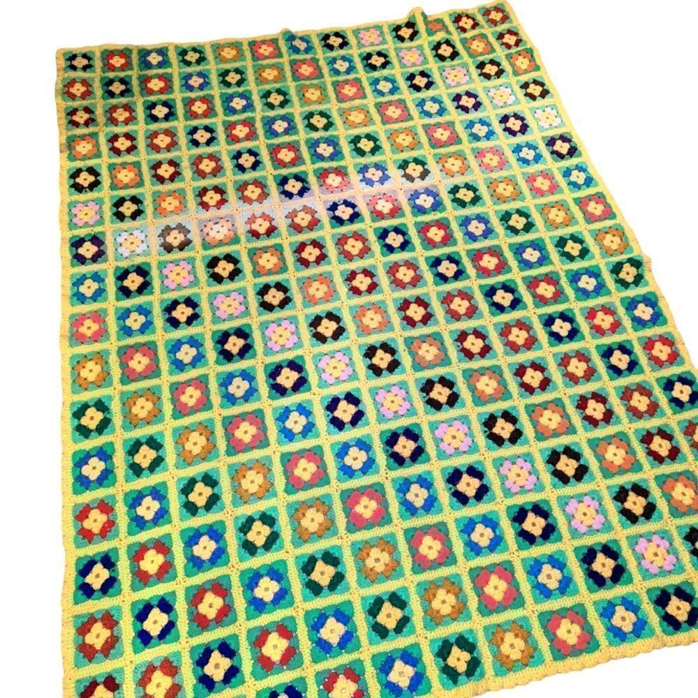 🛍️VINTAGE HANDMADE COUCH THROW Y2K 80s 90s